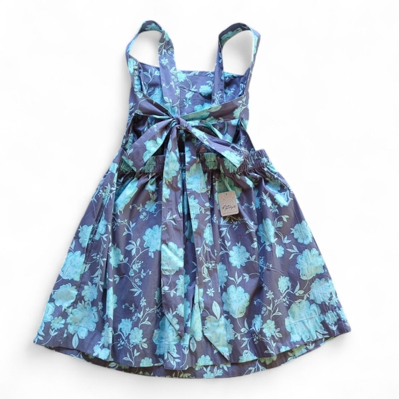 Free People Meet Me In Maui Floral Tie Mini Dress L | Coastal Vacay Vibes NWT - Picture 6 of 14